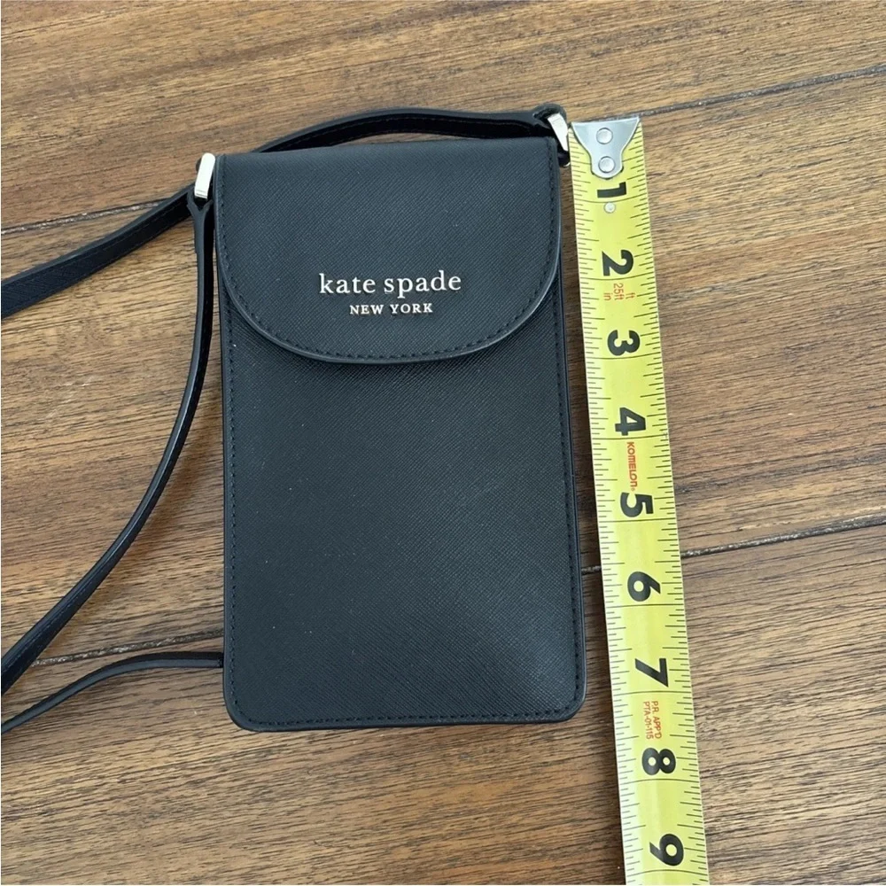 Kate Spade Black Cameron north south flap phone crossbody Bag - Picture 4 of 10
